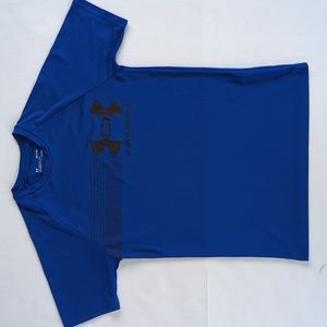 Under Armour Heat Gear Loose Fit Short Sleeve Tee Shirt S Blue